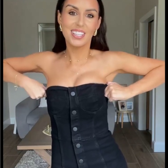 NWT ZARA Denim Bustier Dress - Picture 2 of 8